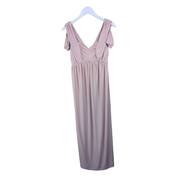 ASOS dress Drape Cold Shoulder Maxi wedding bridesmaid 4 - Picture 3 of 7